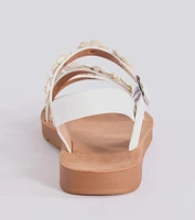 Floral Cutie Strappy Faux Leather Sandals