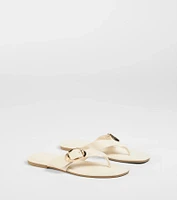 Statement Gleam Buckle Thong Sandals
