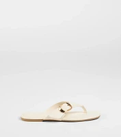 Statement Gleam Buckle Thong Sandals