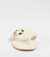 Statement Gleam Buckle Thong Sandals
