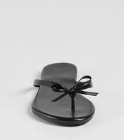 Perfect Pair Bow Detail Thong Strap Sandals