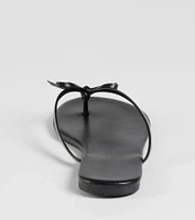Perfect Pair Bow Detail Thong Strap Sandals