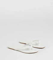 Perfect Pair Bow Detail Thong Strap Sandals