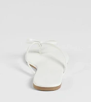 Perfect Pair Bow Detail Thong Strap Sandals