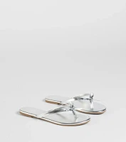 Perfect Pair Bow Detail Thong Strap Sandals