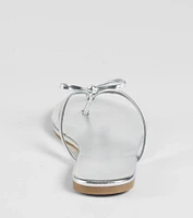 Perfect Pair Bow Detail Thong Strap Sandals