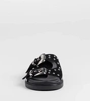 Cool Girl Studded Western Buckle Sandals