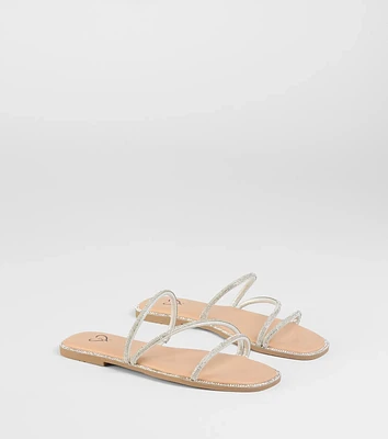 Always Glowing Rhinestone Strap Sandals