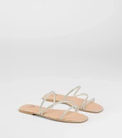 Always Glowing Rhinestone Strap Sandals