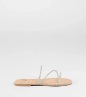 Always Glowing Rhinestone Strap Sandals