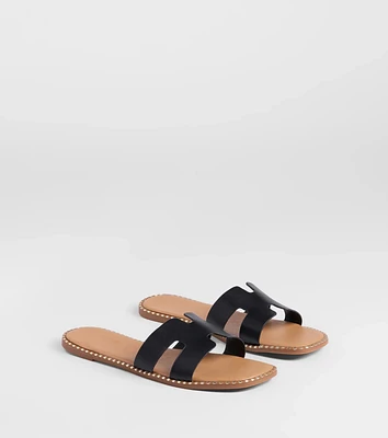 Simply Chic Cutout Strap Flat Sandals