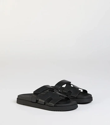 Sunny Vibe Cutout Strappy Slide Sandals