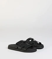 Sunny Vibe Cutout Strappy Slide Sandals
