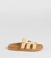 Eye-Catching Cutout Strappy Slide Sandals