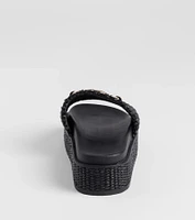 Slide Into Spring Platform Straw Sandals