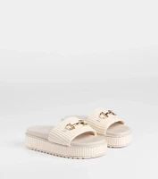 Slide Into Spring Platform Straw Sandals