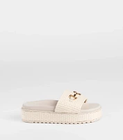 Slide Into Spring Platform Straw Sandals