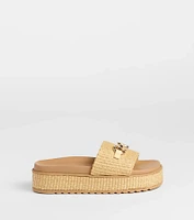 Slide Into Spring Platform Straw Sandals