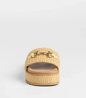 Slide Into Spring Platform Straw Sandals