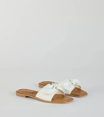 Such A Delight Bow Flat Sandals