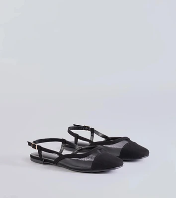 Classically Chic Slingback Colorblock Ballet Flats