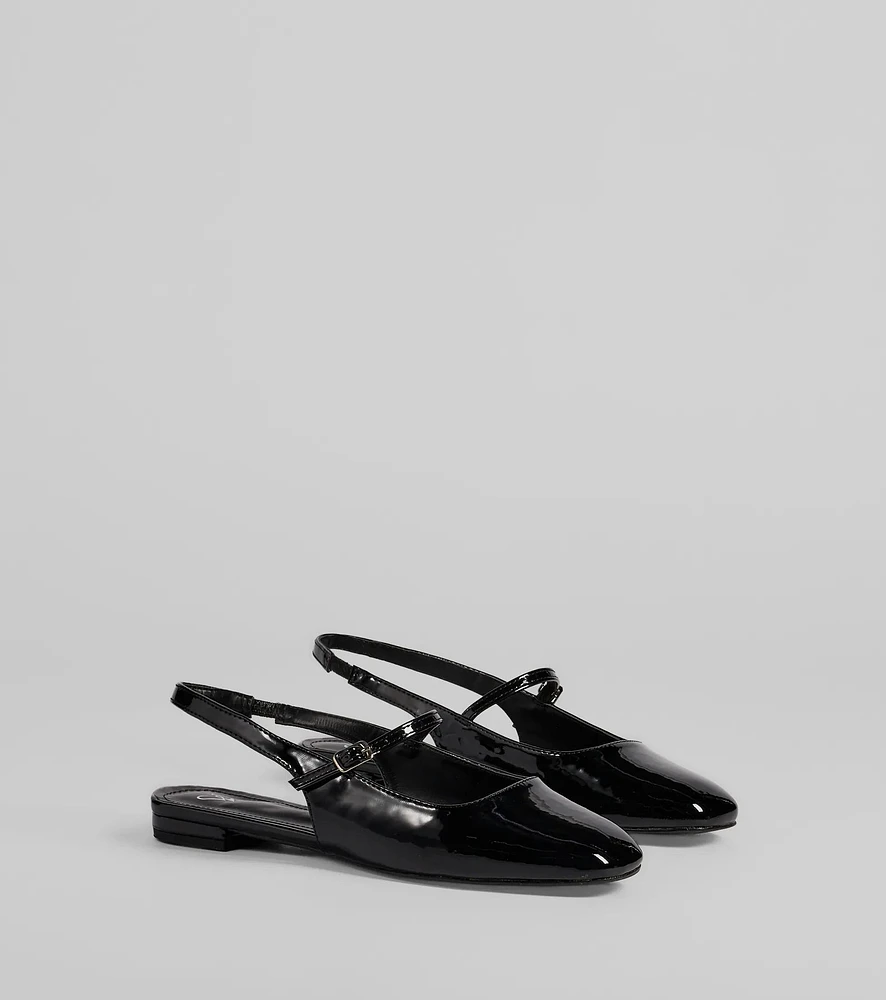 Adorable Essentials Slingback Mary Jane Flats