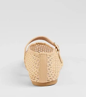 Adorable Style Braided Mesh Ballet Flats