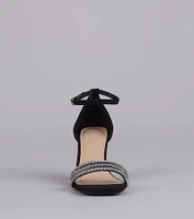 Pretty Little Sparkle Rhinestone Wedge Heels