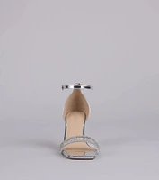Major Glow Rhinestone Metallic Wedge Heels