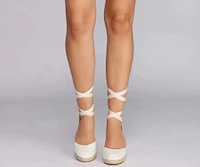 Lovely Lace Up Espadrilles