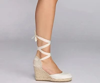 Lovely Lace Up Espadrilles