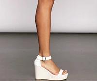 Buckle Up Wedge Heels