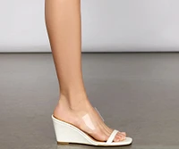 Totally Chic Croc Embossed Wedges