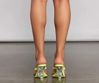 Look At Her Lucite Wedges