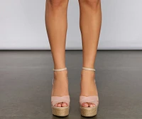 Summer Days Criss Cross Espadrille Wedges