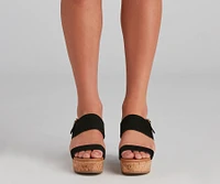 Pop The Cork Sling Back Wedges