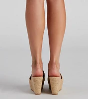 Summertime Chic Straw Wedges