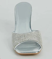 All Star Glitz Rhinestone Square Toe Wedges