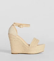 Summer Mode Espadrille Platform Wedge Heels
