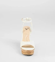 New Heights Cork Platform Wedges