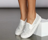 Slip On Rhinestone Sneakers