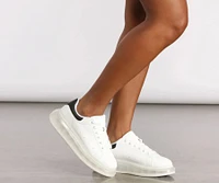 Basic Lace-Up Clear Platform Sneakers