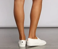 Casual Chic Quilted Faux Leather Sneakers