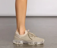the Clear Knit Sneakers