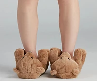 Adorable Teddy Bear Plush Slippers