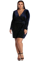 Plus Cassie Velvet Wrap Dress