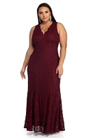 Plus Nicki Formal Glitter Dress