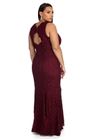 Plus Nicki Formal Glitter Dress