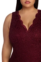 Plus Nicki Formal Glitter Dress