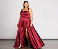 Plus Eve Double Slit Formal Dress